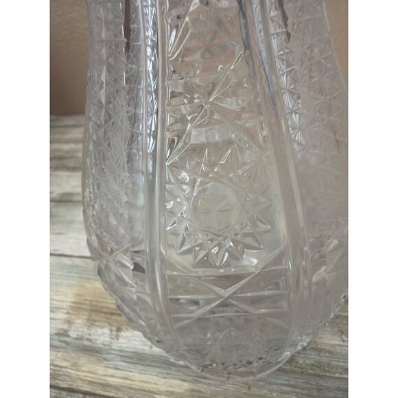 Vintage Julia Made in Poland Hand Cut Lead Crystal Vase 24% PbO 8" - Picture 3 of 8